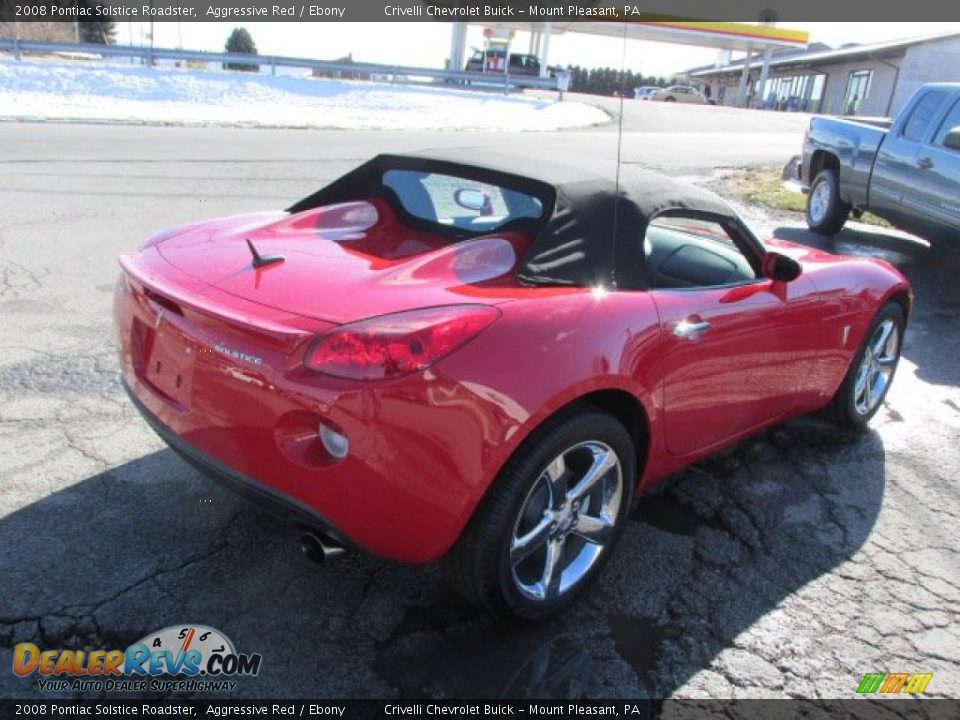 2008 Pontiac Solstice Roadster Aggressive Red / Ebony Photo #11