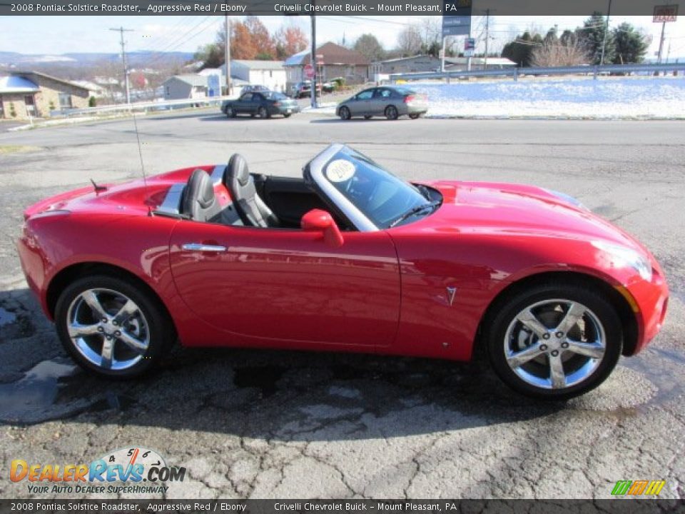 2008 Pontiac Solstice Roadster Aggressive Red / Ebony Photo #12