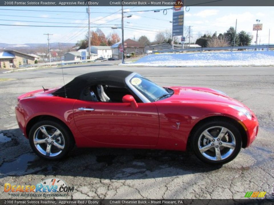 2008 Pontiac Solstice Roadster Aggressive Red / Ebony Photo #13