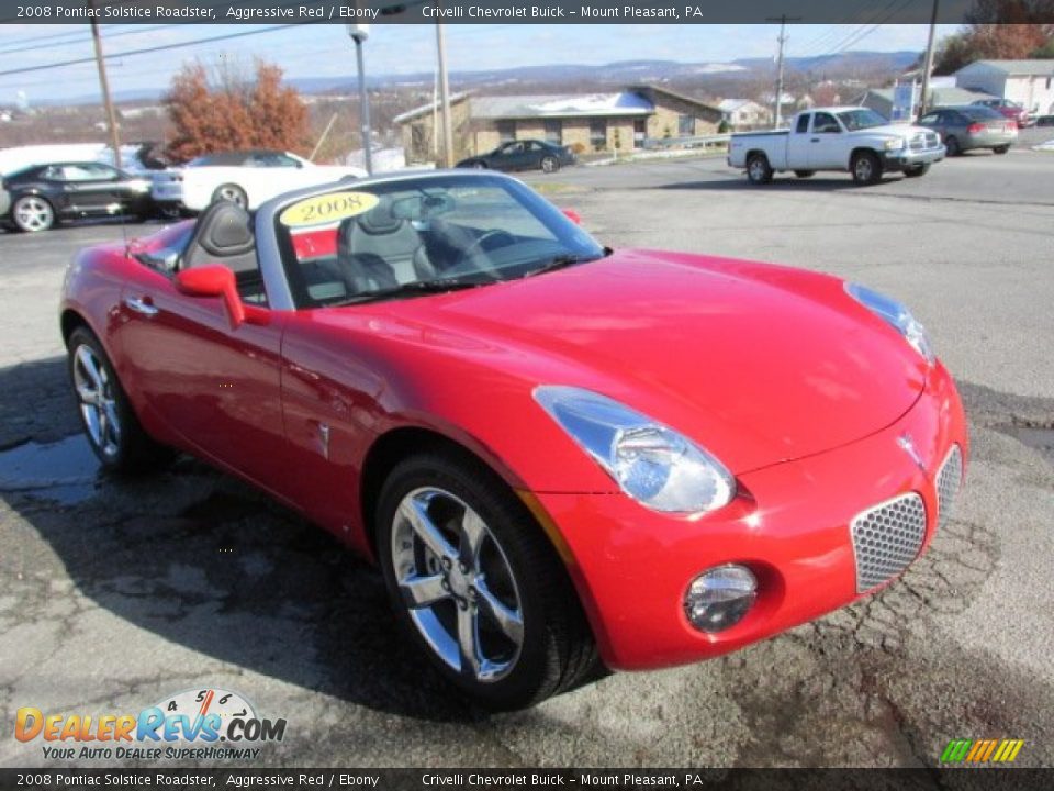 2008 Pontiac Solstice Roadster Aggressive Red / Ebony Photo #14