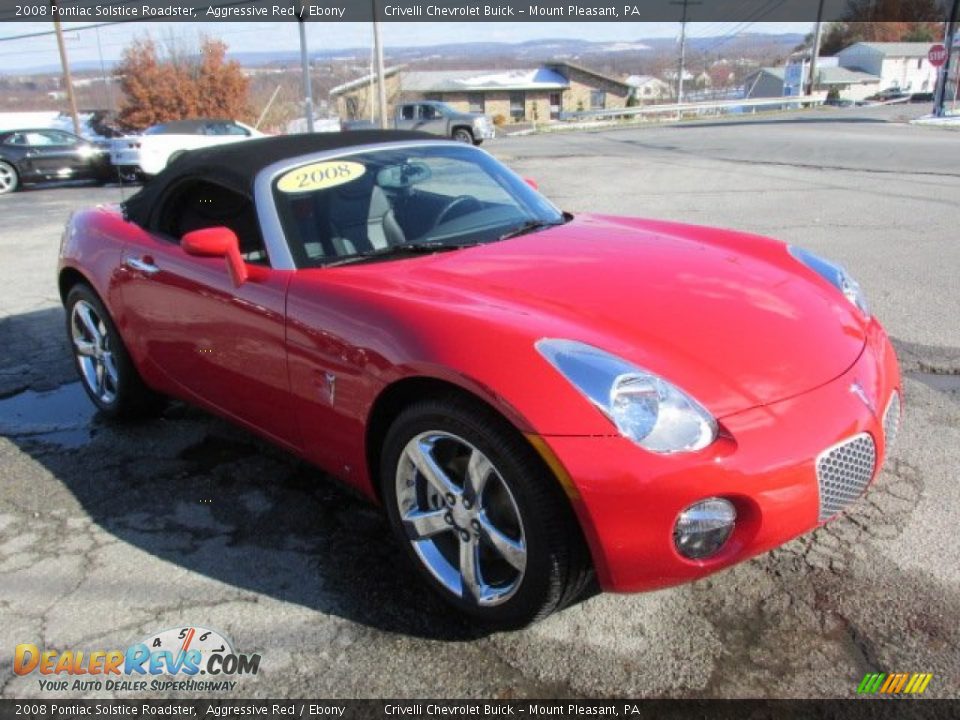 2008 Pontiac Solstice Roadster Aggressive Red / Ebony Photo #15