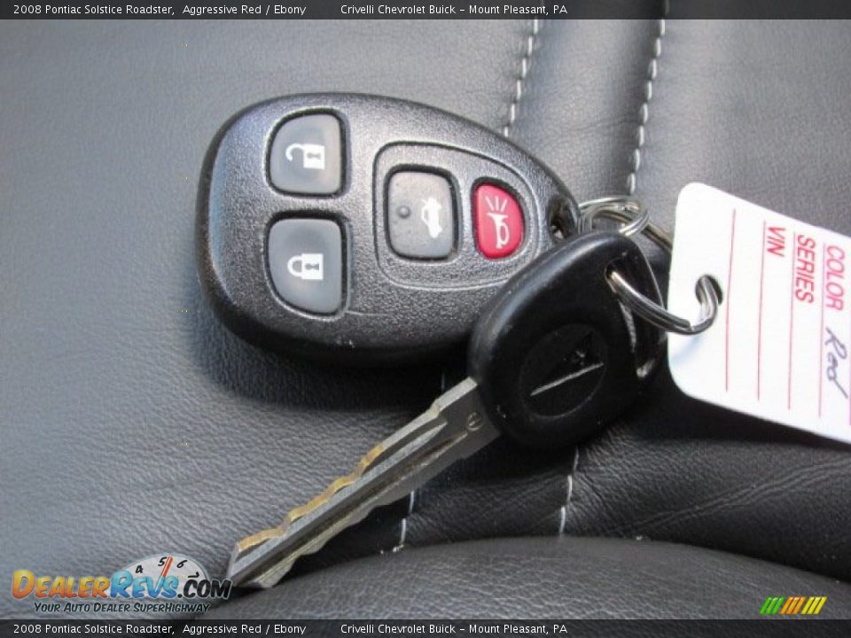 2008 Pontiac Solstice Roadster Aggressive Red / Ebony Photo #33