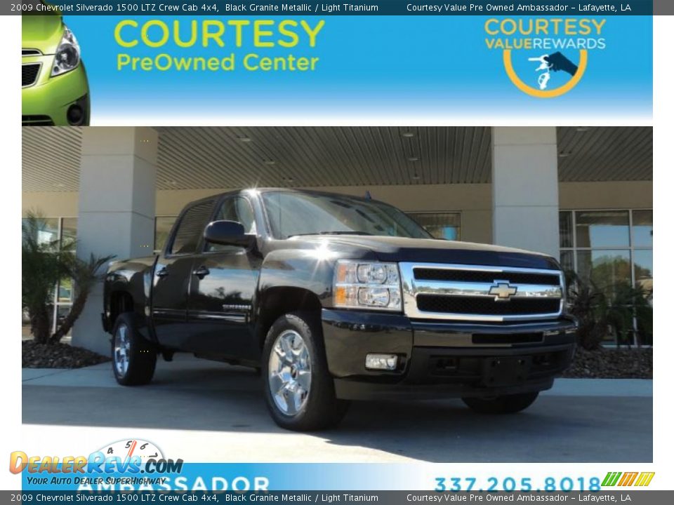 2009 Chevrolet Silverado 1500 LTZ Crew Cab 4x4 Black Granite Metallic / Light Titanium Photo #1