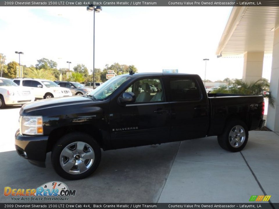 2009 Chevrolet Silverado 1500 LTZ Crew Cab 4x4 Black Granite Metallic / Light Titanium Photo #5