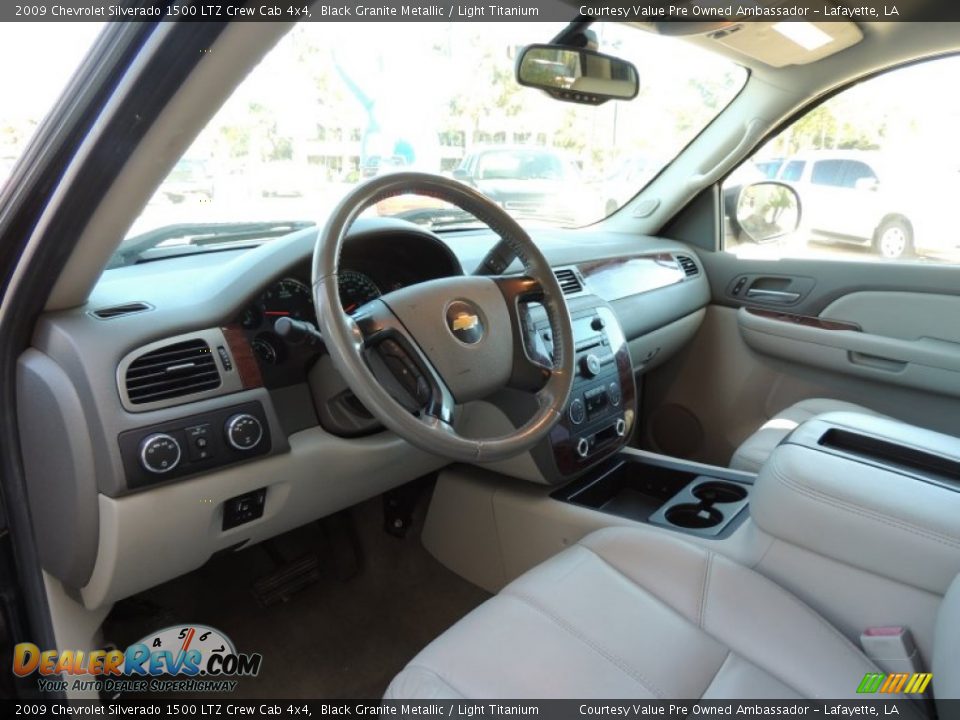 2009 Chevrolet Silverado 1500 LTZ Crew Cab 4x4 Black Granite Metallic / Light Titanium Photo #13