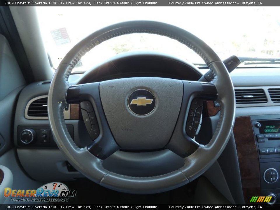 2009 Chevrolet Silverado 1500 LTZ Crew Cab 4x4 Black Granite Metallic / Light Titanium Photo #15