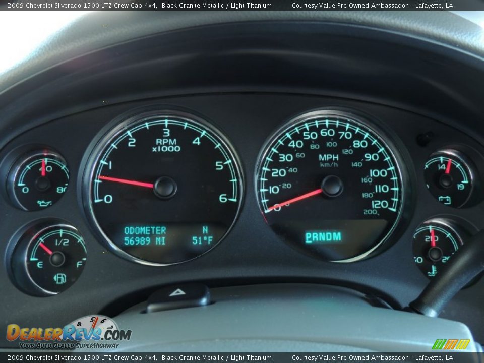 2009 Chevrolet Silverado 1500 LTZ Crew Cab 4x4 Black Granite Metallic / Light Titanium Photo #16