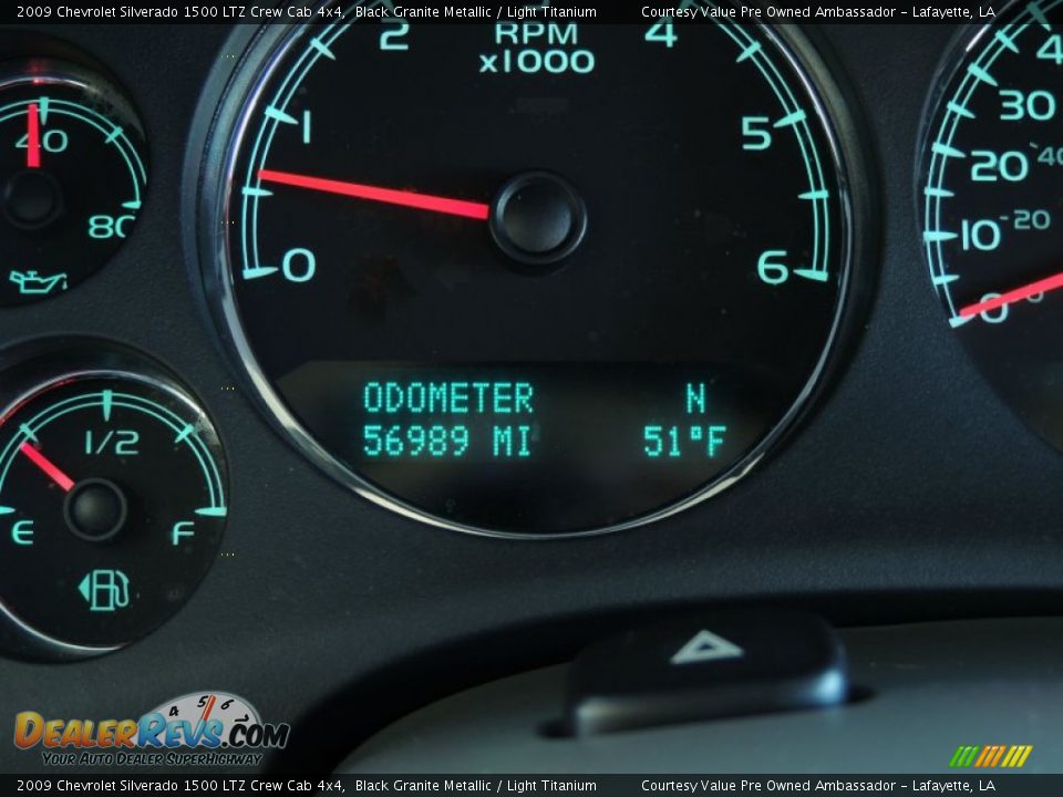 2009 Chevrolet Silverado 1500 LTZ Crew Cab 4x4 Black Granite Metallic / Light Titanium Photo #17