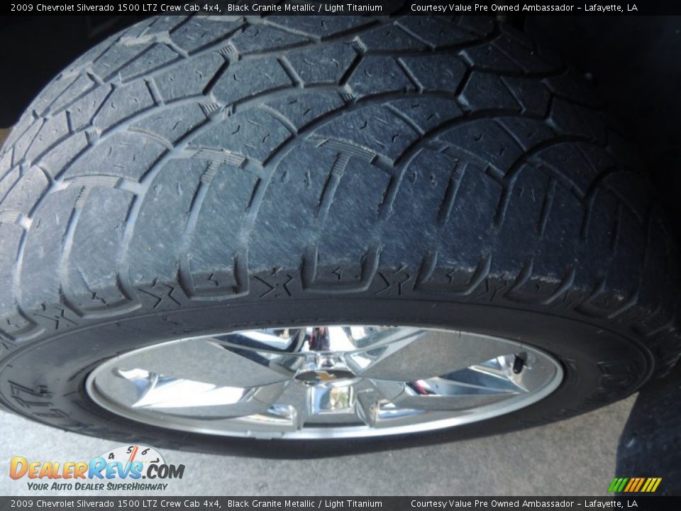 2009 Chevrolet Silverado 1500 LTZ Crew Cab 4x4 Black Granite Metallic / Light Titanium Photo #25