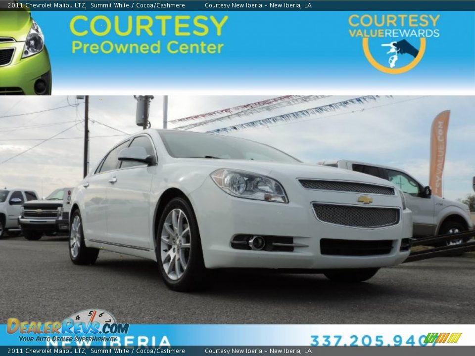 2011 Chevrolet Malibu LTZ Summit White / Cocoa/Cashmere Photo #1