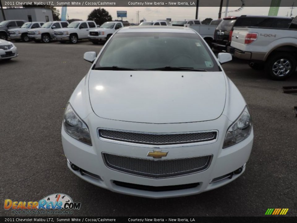 2011 Chevrolet Malibu LTZ Summit White / Cocoa/Cashmere Photo #2