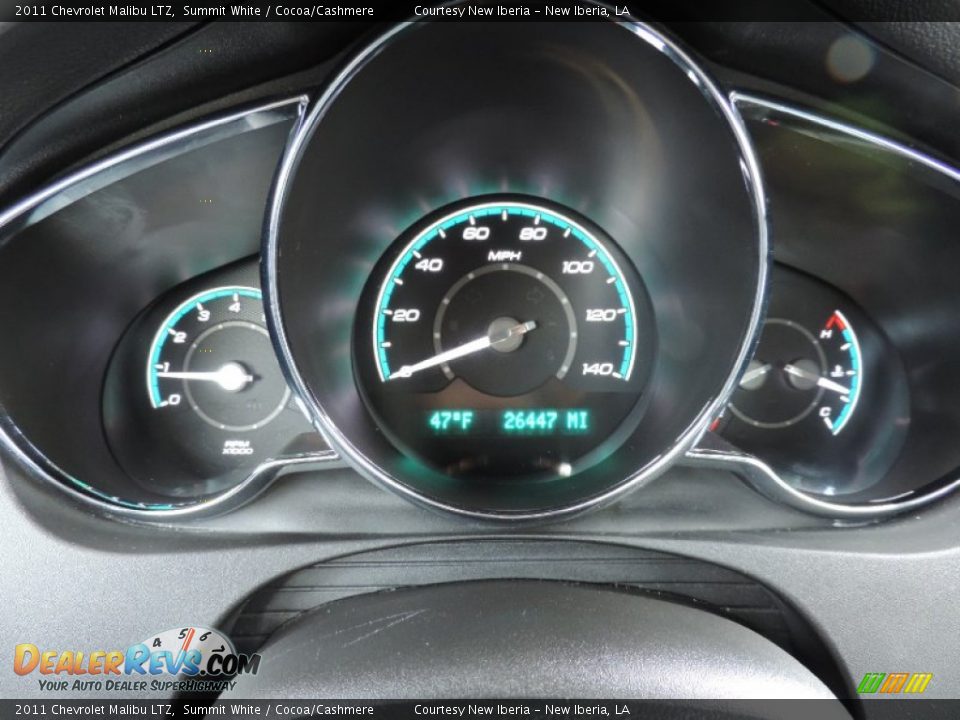 2011 Chevrolet Malibu LTZ Summit White / Cocoa/Cashmere Photo #16