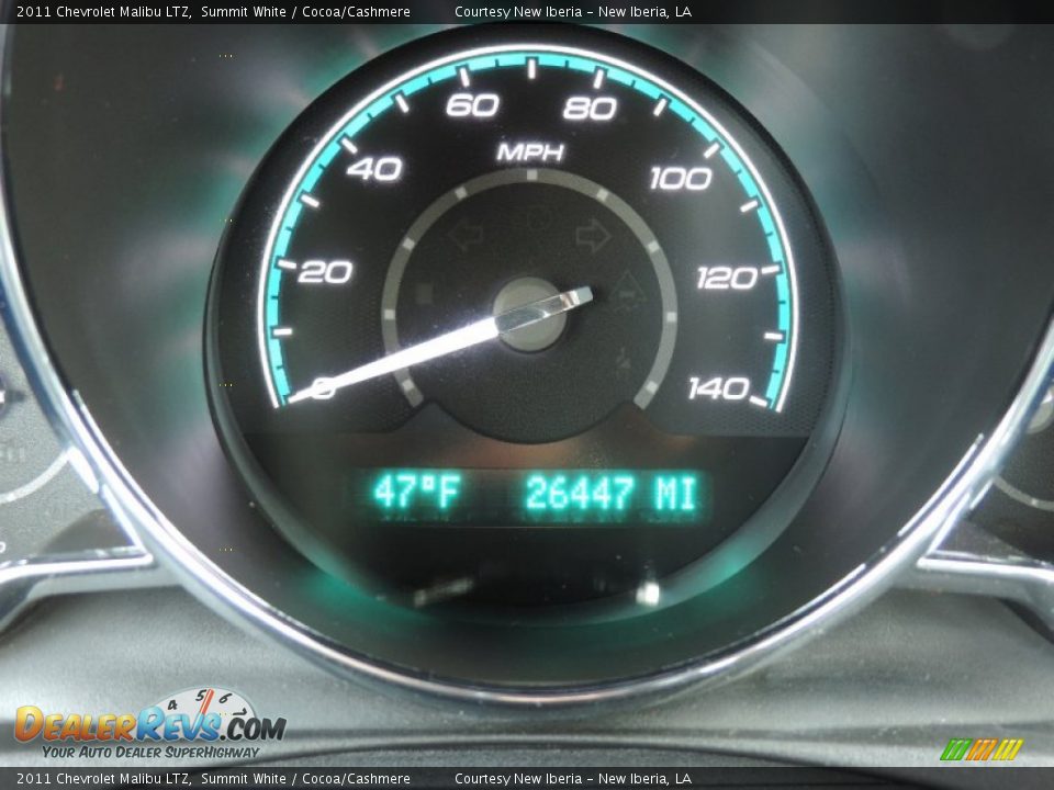 2011 Chevrolet Malibu LTZ Summit White / Cocoa/Cashmere Photo #17