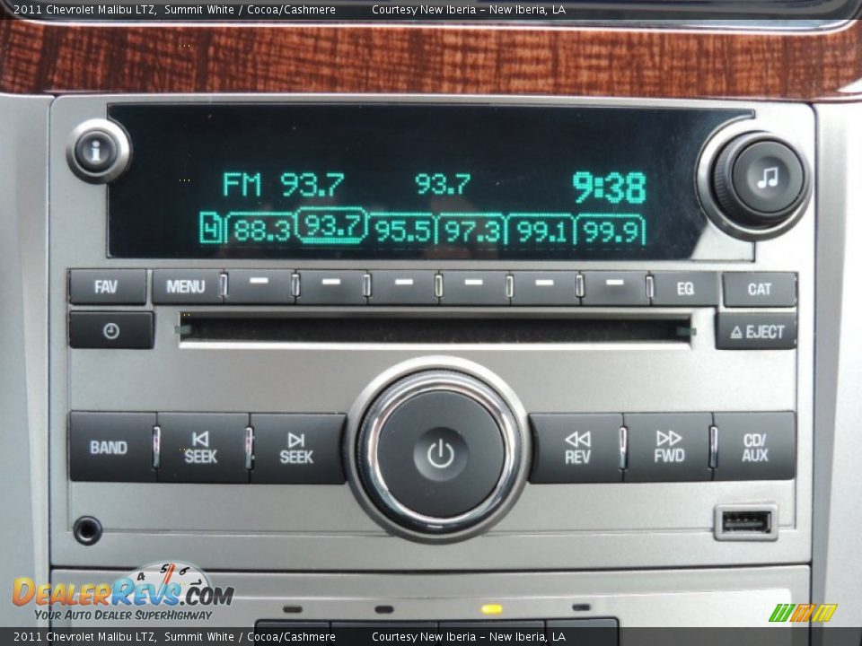 2011 Chevrolet Malibu LTZ Summit White / Cocoa/Cashmere Photo #19