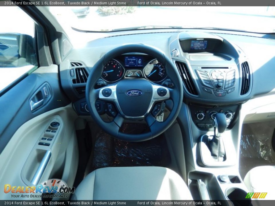2014 Ford Escape SE 1.6L EcoBoost Tuxedo Black / Medium Light Stone Photo #8