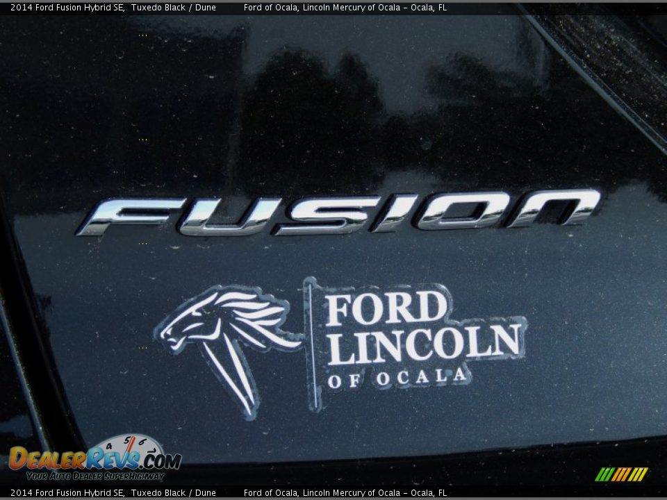 2014 Ford Fusion Hybrid SE Tuxedo Black / Dune Photo #4