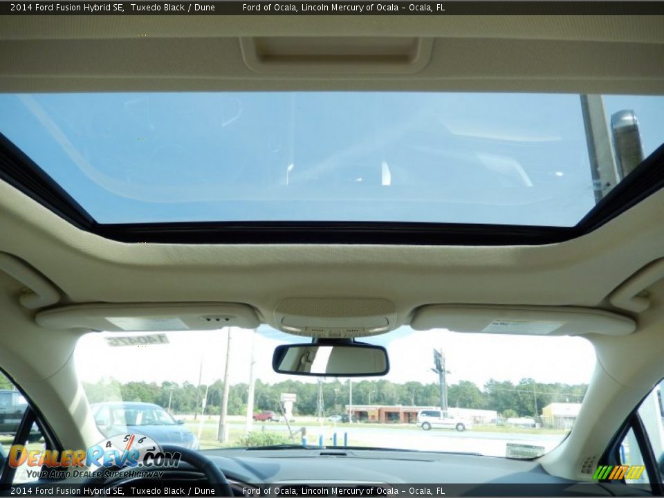 2014 Ford Fusion Hybrid SE Tuxedo Black / Dune Photo #8