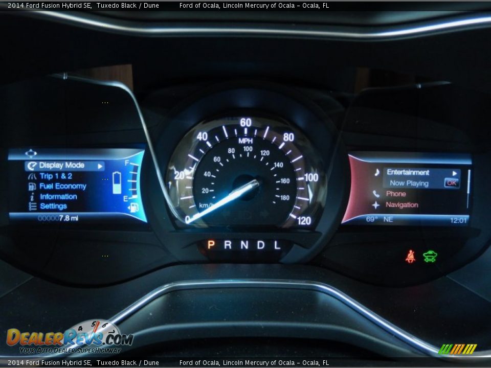 2014 Ford Fusion Hybrid SE Tuxedo Black / Dune Photo #10