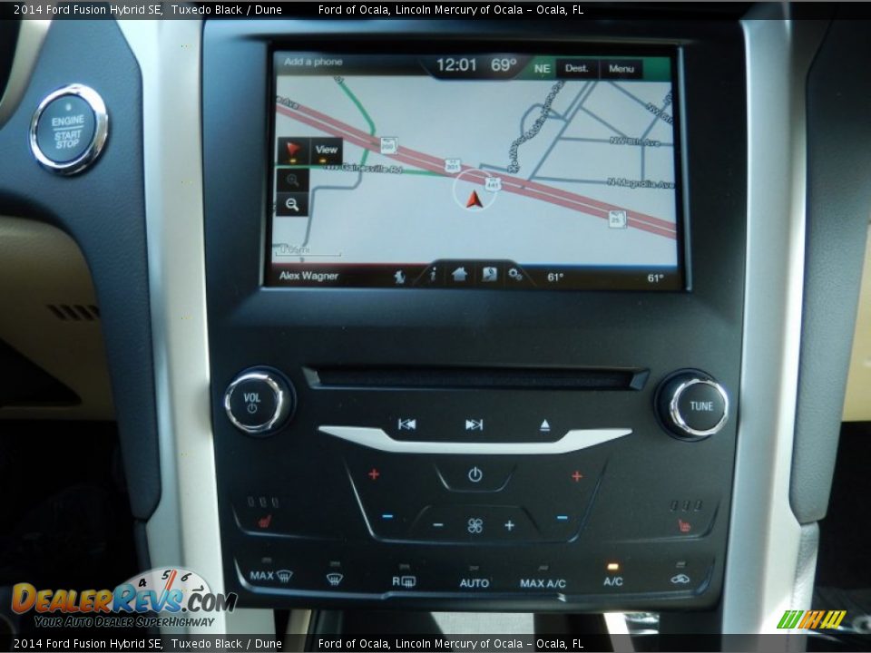 2014 Ford Fusion Hybrid SE Tuxedo Black / Dune Photo #11