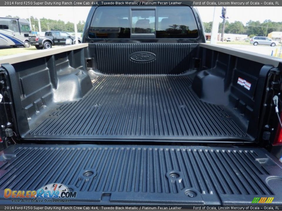 2014 Ford F250 Super Duty King Ranch Crew Cab 4x4 Tuxedo Black Metallic / Platinum Pecan Leather Photo #4