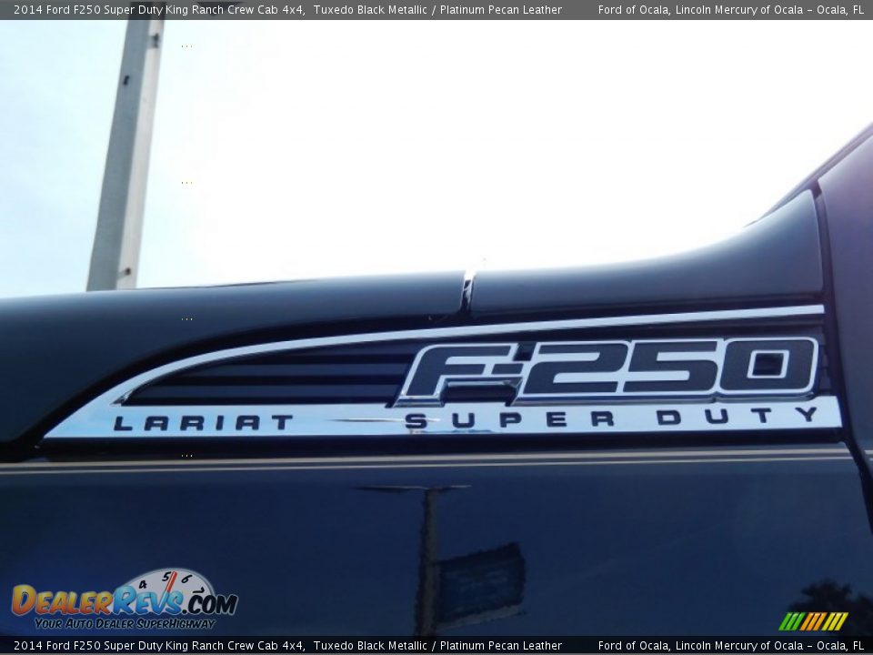 2014 Ford F250 Super Duty King Ranch Crew Cab 4x4 Tuxedo Black Metallic / Platinum Pecan Leather Photo #5