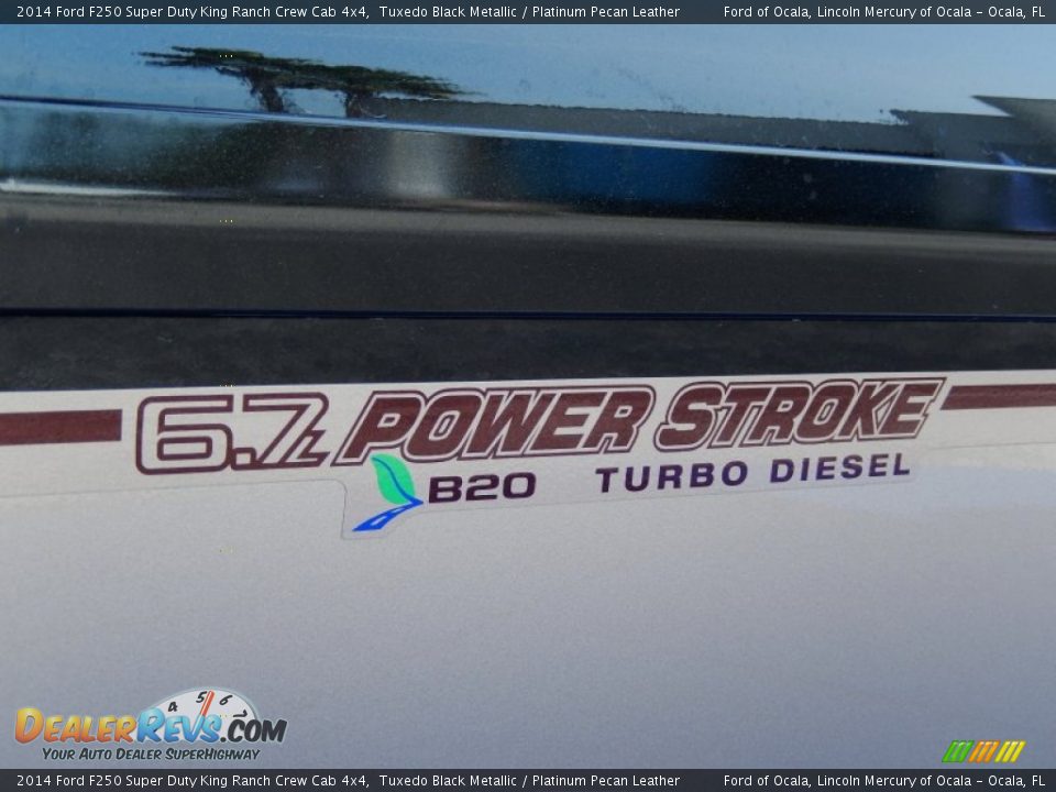 2014 Ford F250 Super Duty King Ranch Crew Cab 4x4 Tuxedo Black Metallic / Platinum Pecan Leather Photo #7