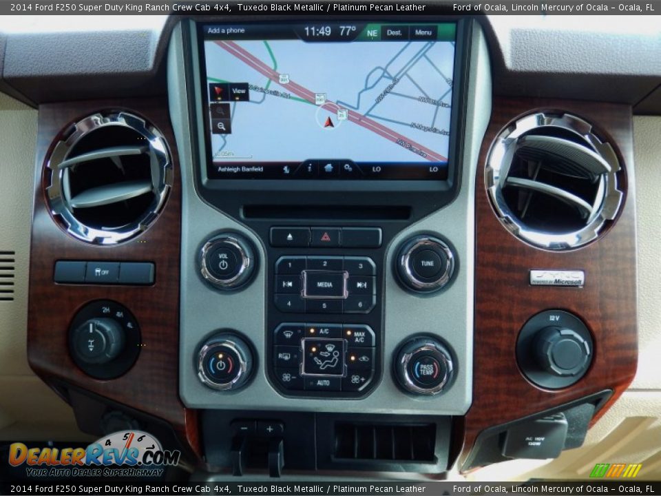2014 Ford F250 Super Duty King Ranch Crew Cab 4x4 Tuxedo Black Metallic / Platinum Pecan Leather Photo #12