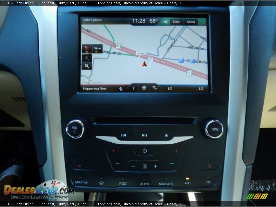 2014 Ford Fusion SE EcoBoost Ruby Red / Dune Photo #10