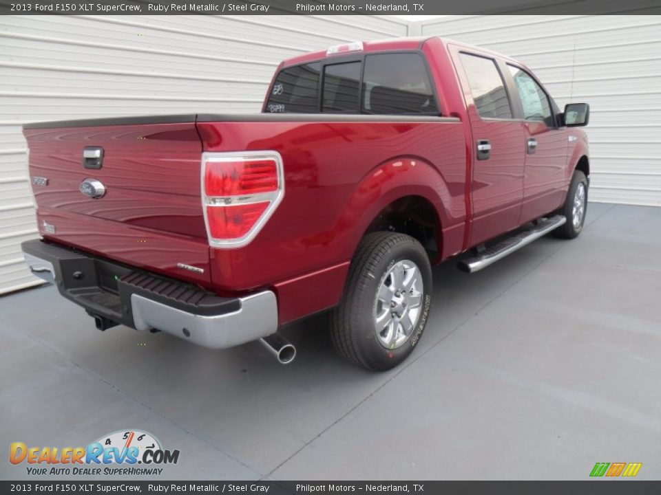 2013 Ford F150 XLT SuperCrew Ruby Red Metallic / Steel Gray Photo #4