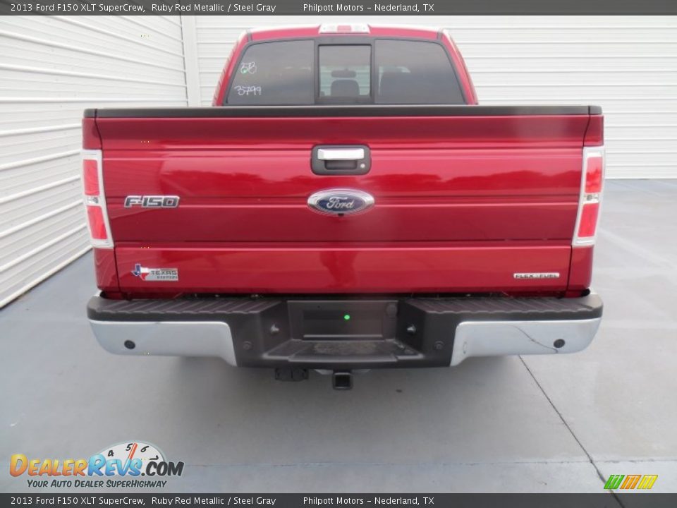 2013 Ford F150 XLT SuperCrew Ruby Red Metallic / Steel Gray Photo #5