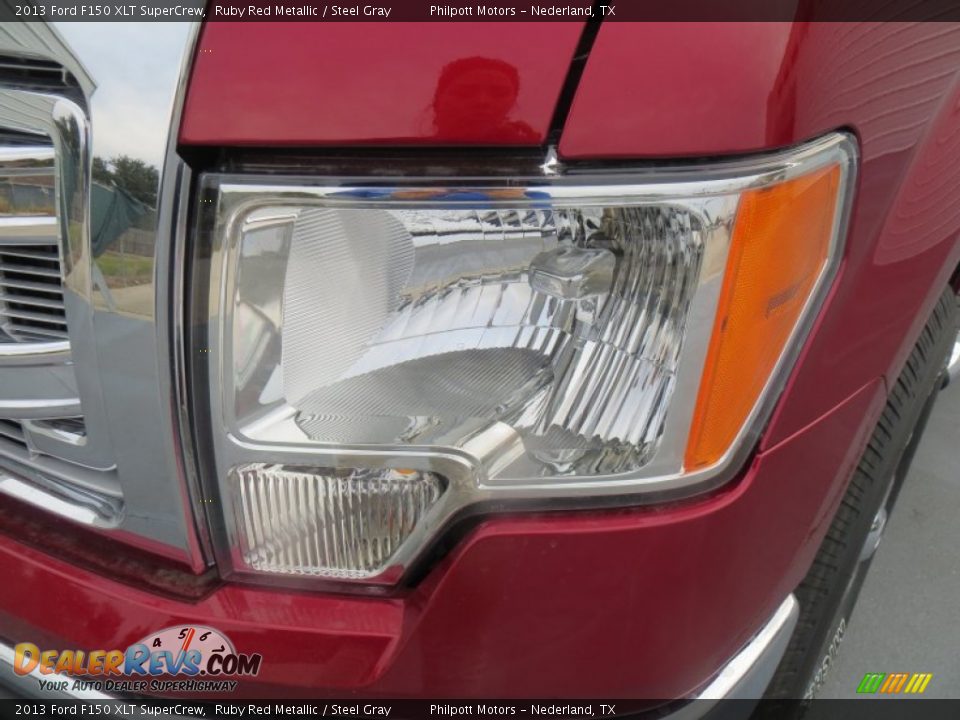 2013 Ford F150 XLT SuperCrew Ruby Red Metallic / Steel Gray Photo #9