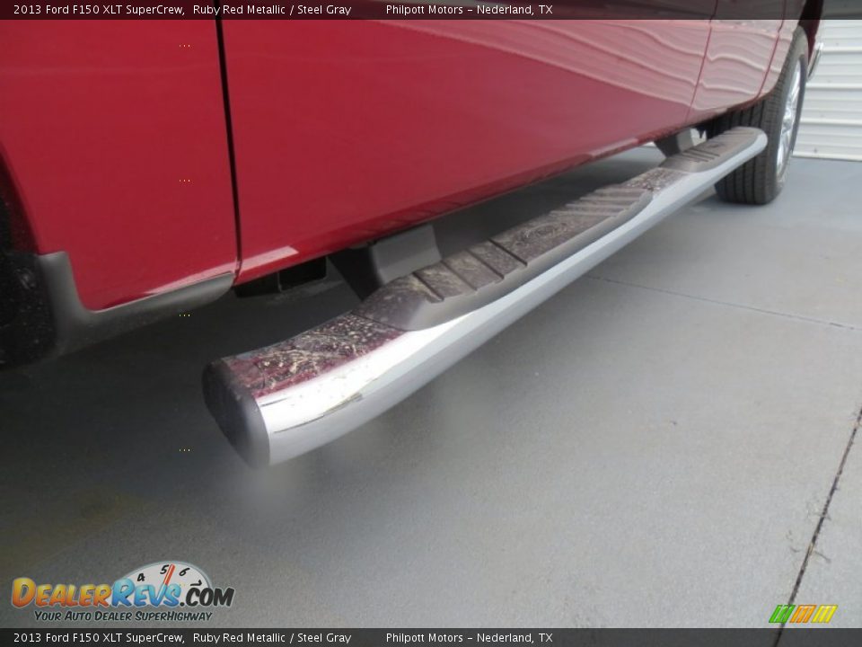 2013 Ford F150 XLT SuperCrew Ruby Red Metallic / Steel Gray Photo #13