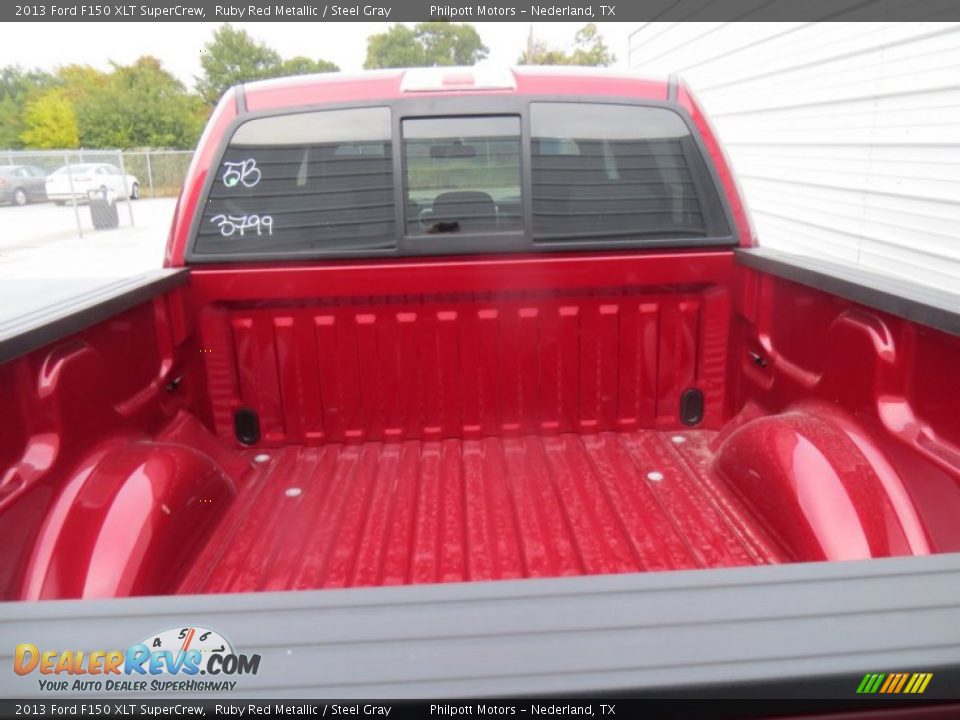 2013 Ford F150 XLT SuperCrew Ruby Red Metallic / Steel Gray Photo #21