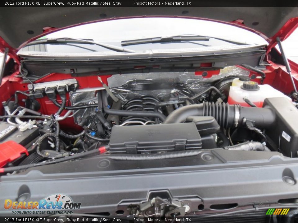 2013 Ford F150 XLT SuperCrew Ruby Red Metallic / Steel Gray Photo #22