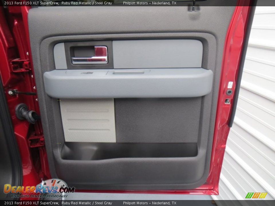 2013 Ford F150 XLT SuperCrew Ruby Red Metallic / Steel Gray Photo #26
