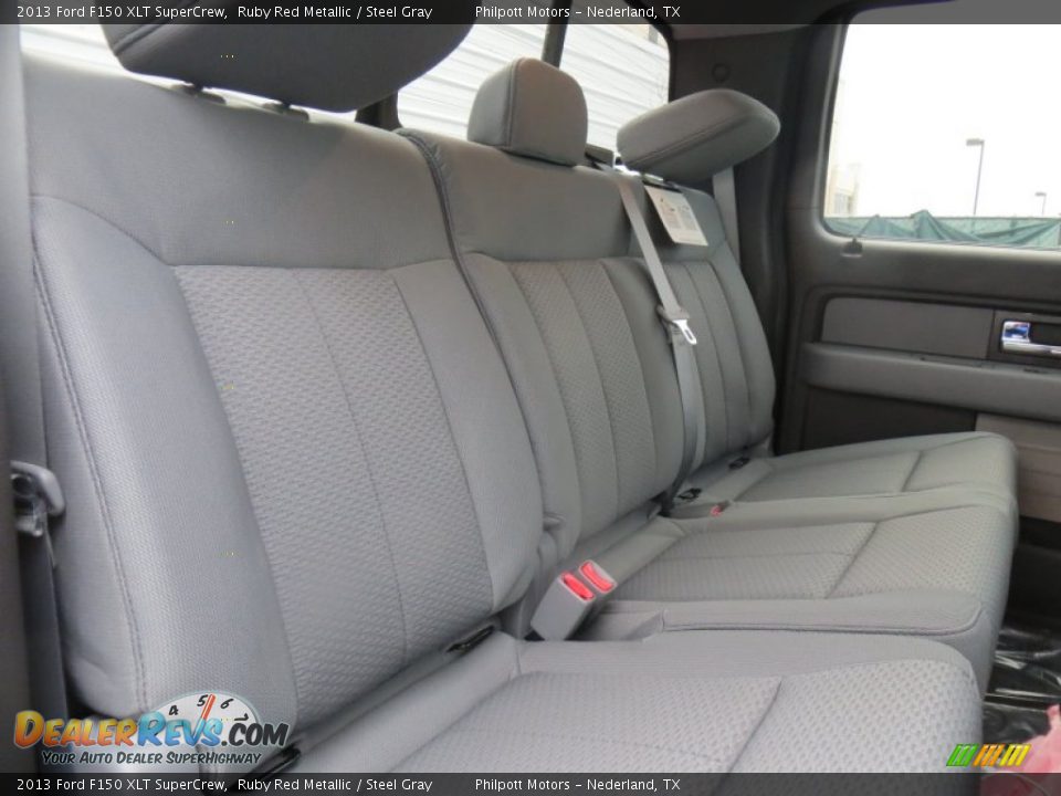 2013 Ford F150 XLT SuperCrew Ruby Red Metallic / Steel Gray Photo #27