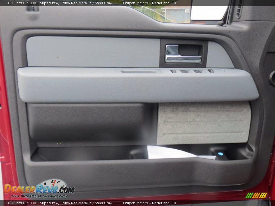 2013 Ford F150 XLT SuperCrew Ruby Red Metallic / Steel Gray Photo #28