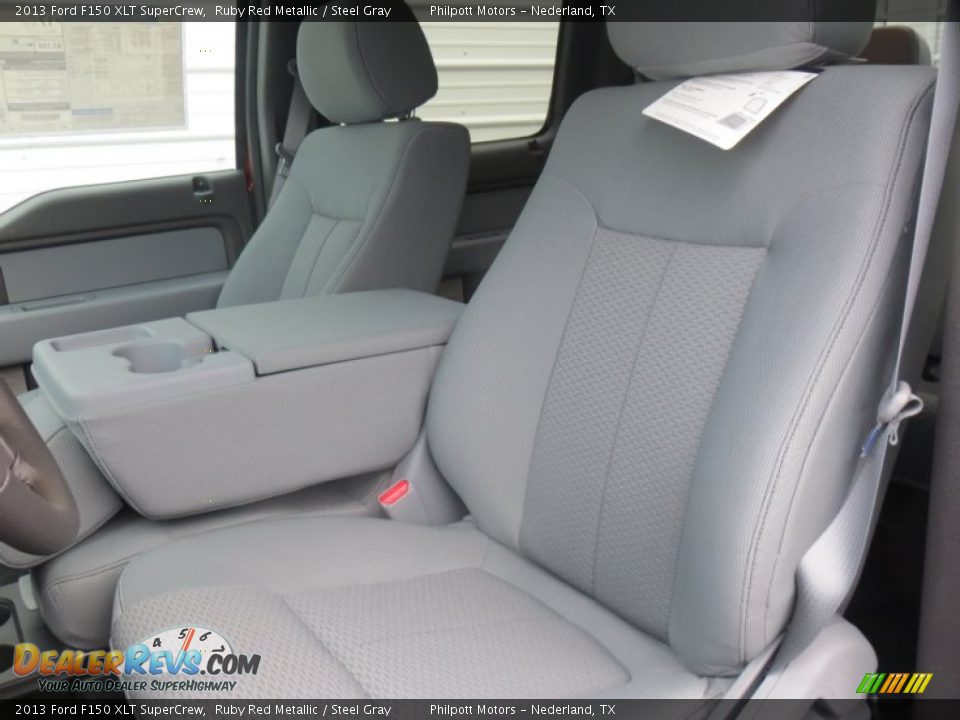 2013 Ford F150 XLT SuperCrew Ruby Red Metallic / Steel Gray Photo #31