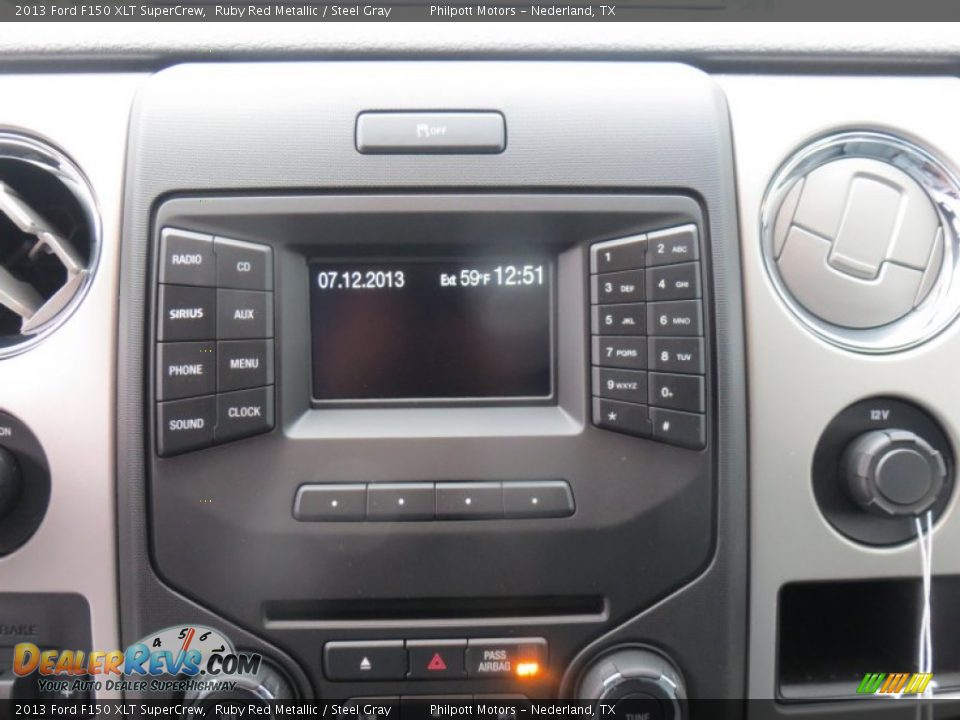 2013 Ford F150 XLT SuperCrew Ruby Red Metallic / Steel Gray Photo #34