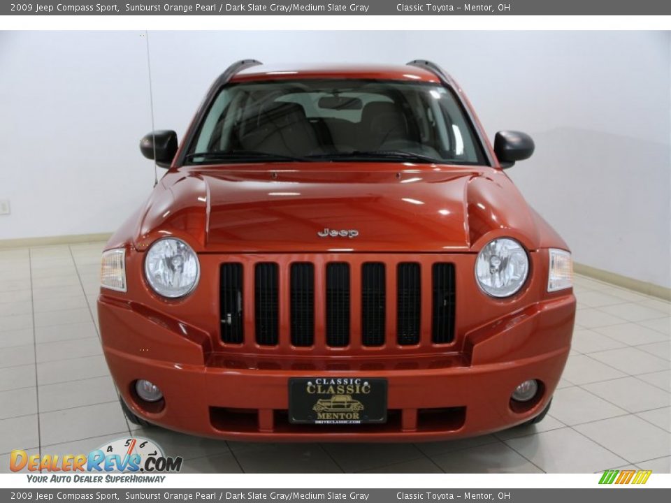 2009 Jeep Compass Sport Sunburst Orange Pearl / Dark Slate Gray/Medium Slate Gray Photo #2
