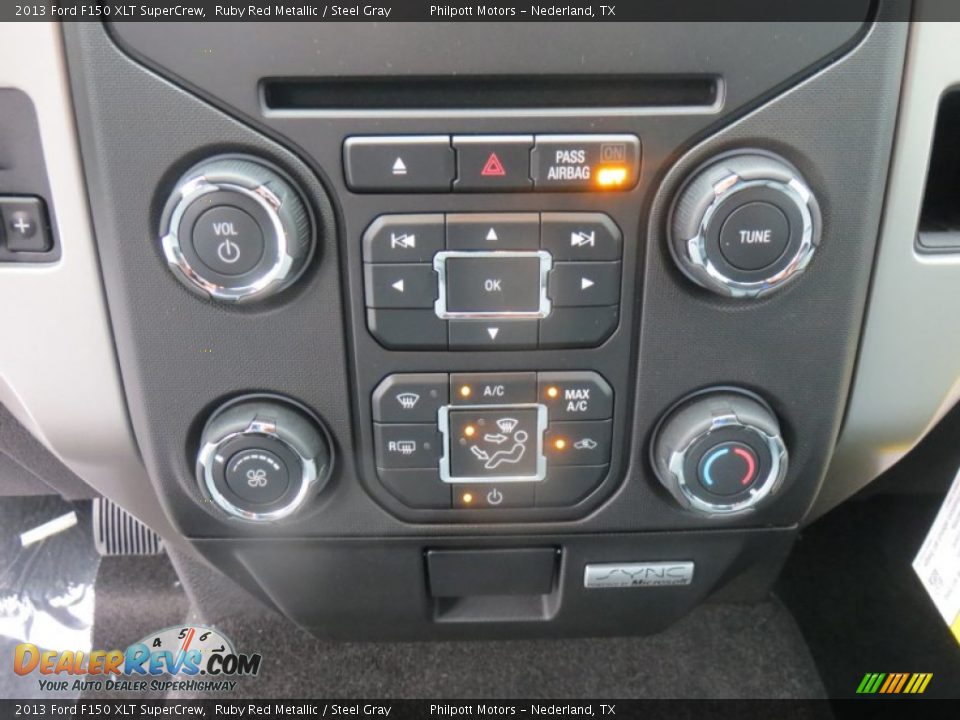 2013 Ford F150 XLT SuperCrew Ruby Red Metallic / Steel Gray Photo #35