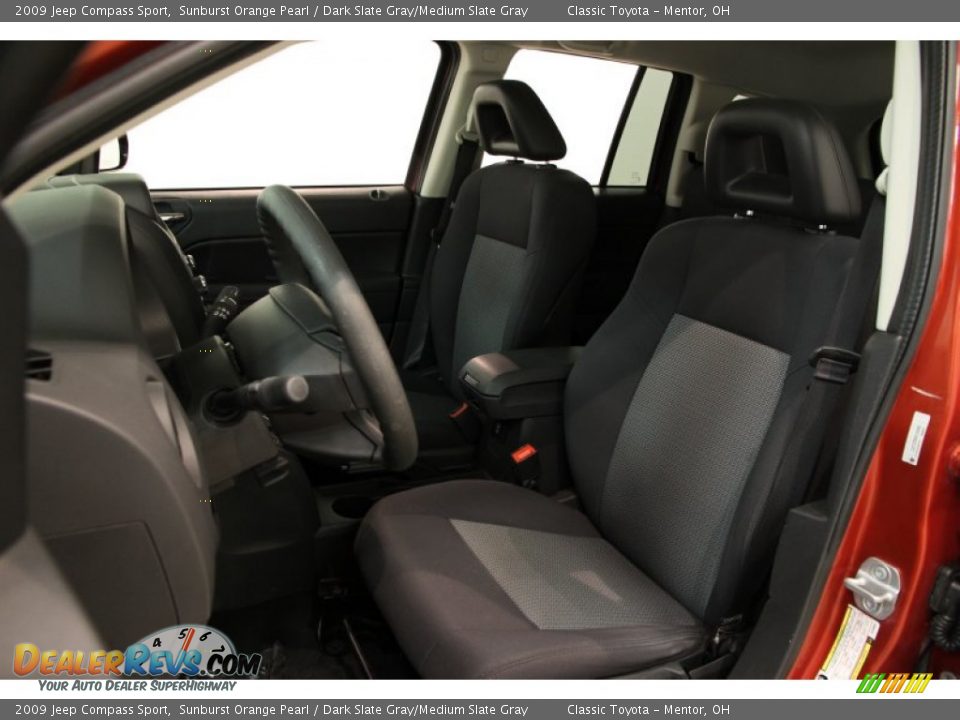 2009 Jeep Compass Sport Sunburst Orange Pearl / Dark Slate Gray/Medium Slate Gray Photo #5