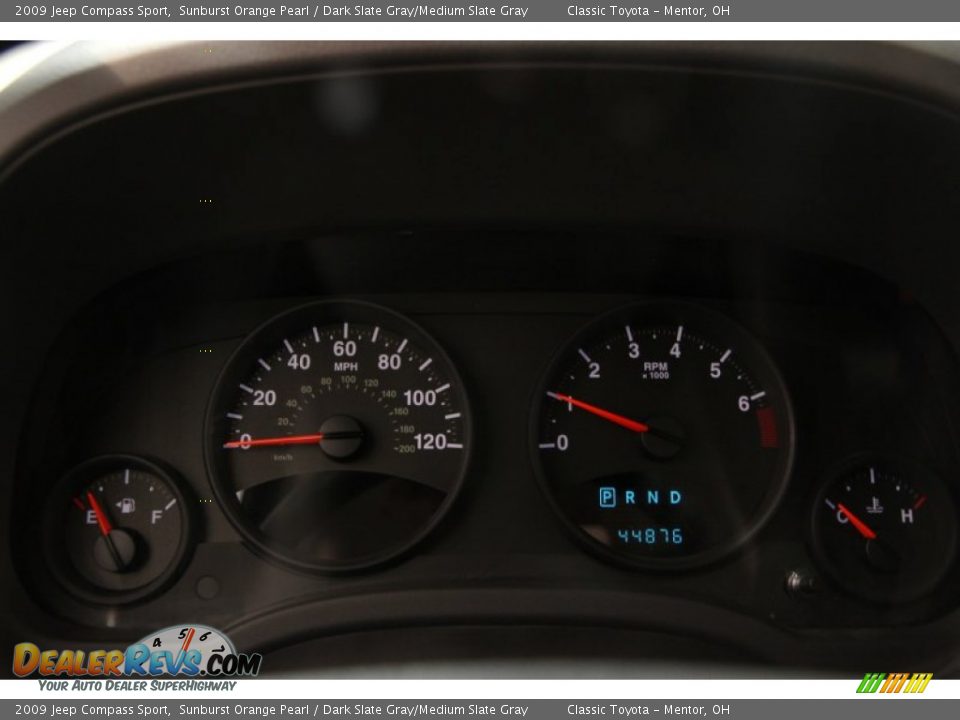 2009 Jeep Compass Sport Sunburst Orange Pearl / Dark Slate Gray/Medium Slate Gray Photo #7