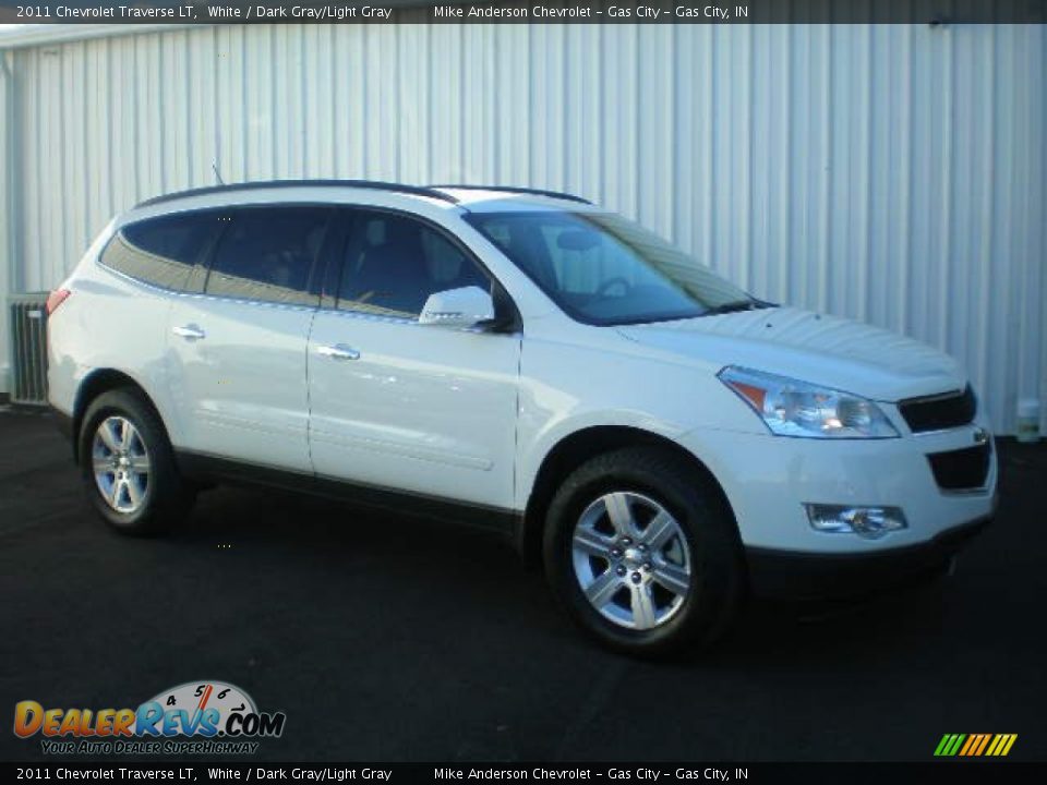 2011 Chevrolet Traverse LT White / Dark Gray/Light Gray Photo #1