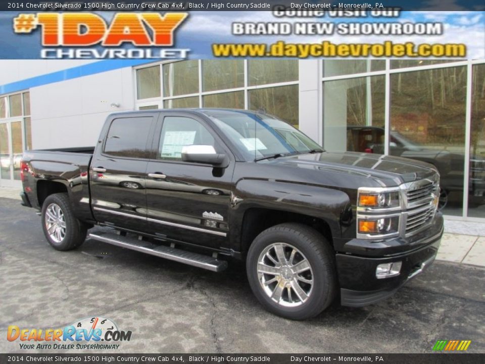 2014 Chevrolet Silverado 1500 High Country Crew Cab 4x4 Black / High Country Saddle Photo #1
