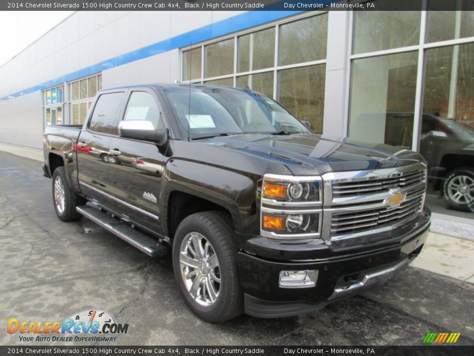 2014 Chevrolet Silverado 1500 High Country Crew Cab 4x4 Black / High Country Saddle Photo #9