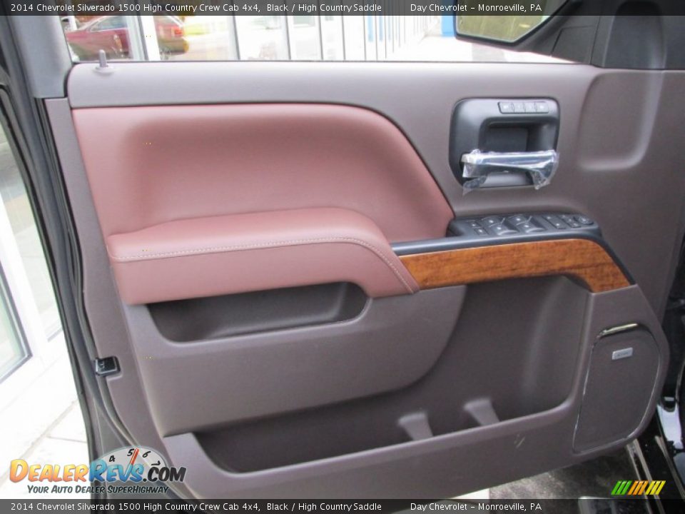 Door Panel of 2014 Chevrolet Silverado 1500 High Country Crew Cab 4x4 Photo #10