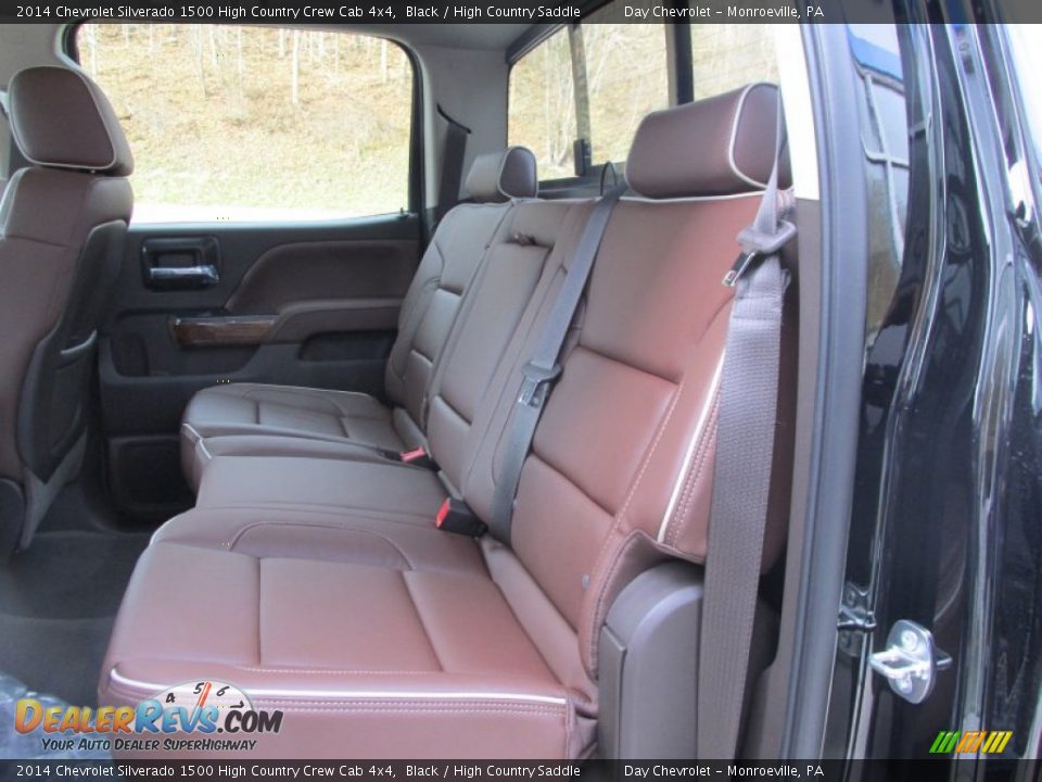 Rear Seat of 2014 Chevrolet Silverado 1500 High Country Crew Cab 4x4 Photo #12