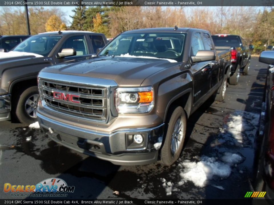 2014 GMC Sierra 1500 SLE Double Cab 4x4 Bronze Alloy Metallic / Jet Black Photo #1