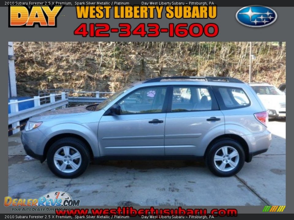 2010 Subaru Forester 2.5 X Premium Spark Silver Metallic / Platinum Photo #1